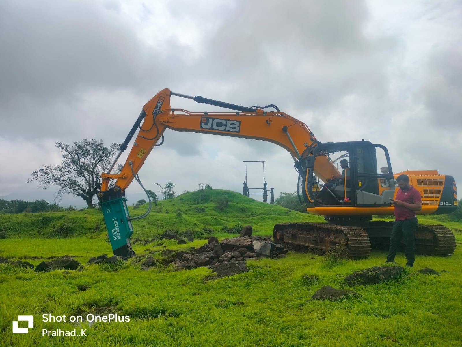 Rock Breaker on Demolition Site